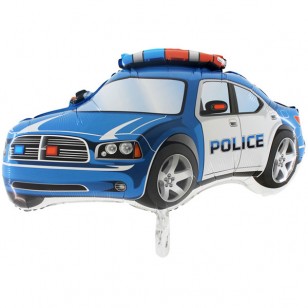 Blue Police Car Supershape Balloon